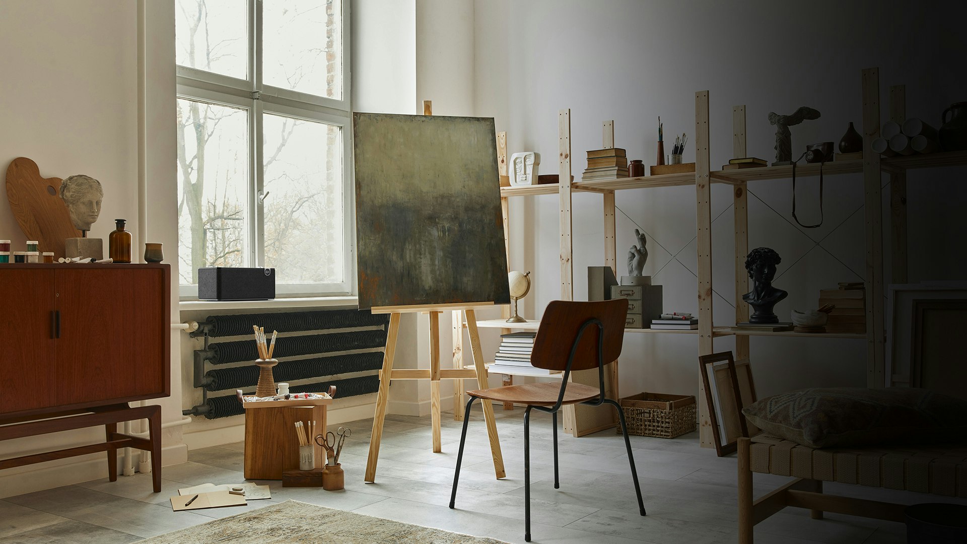 Klipsch The One Plus in art studio